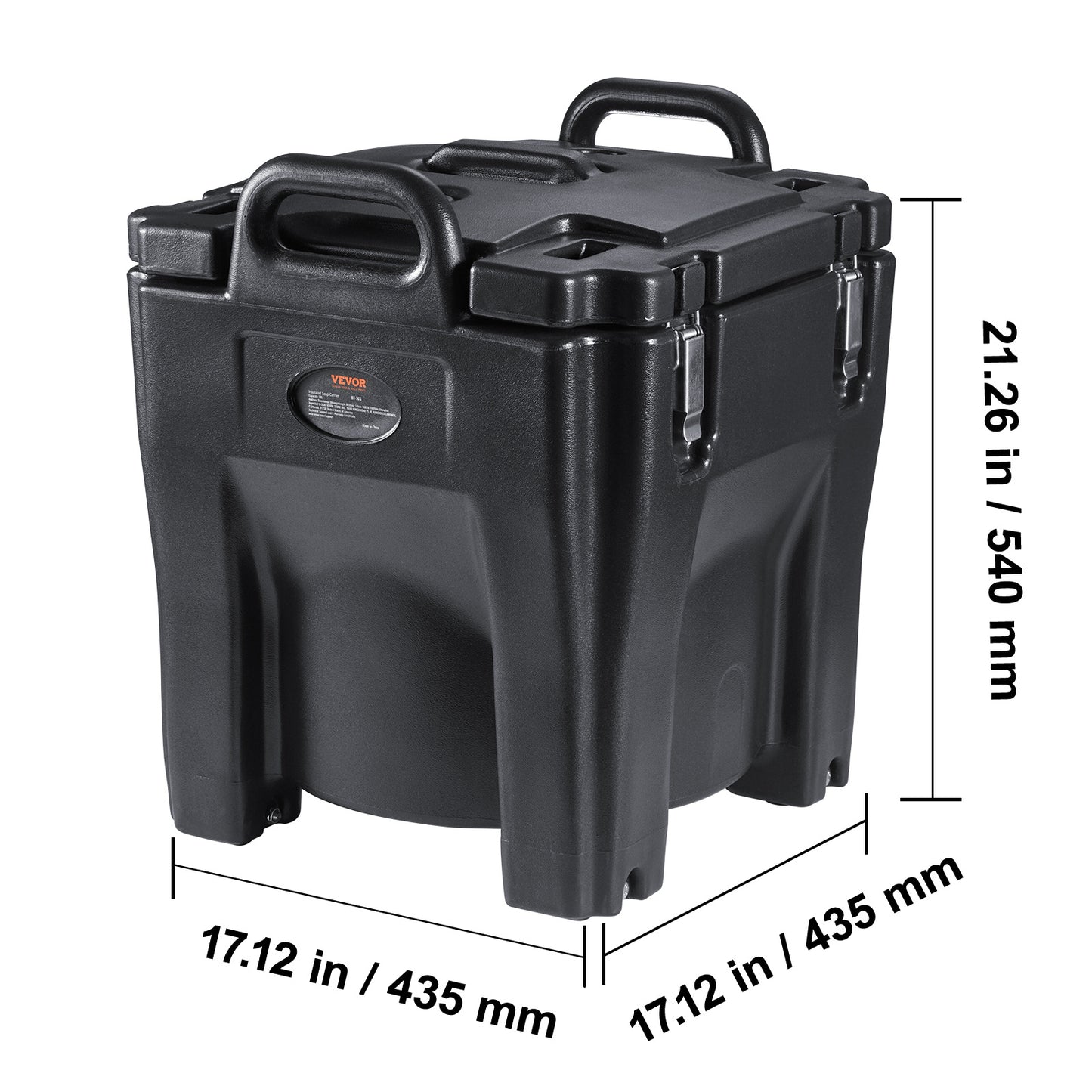Cateraarsbox – Voedselcontainer – Warmhouder – Thermobox – Lunchbox – RVS Binnenemmer 32 QT – LLDPE Isolatie Met Wieltjes