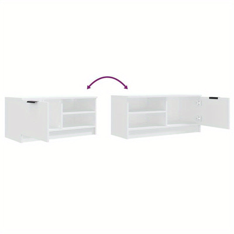 TV furniture 2pcs 80x35x36.5cm processed wood white