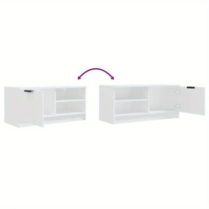 TV furniture 2pcs 80x35x36.5cm processed wood white
