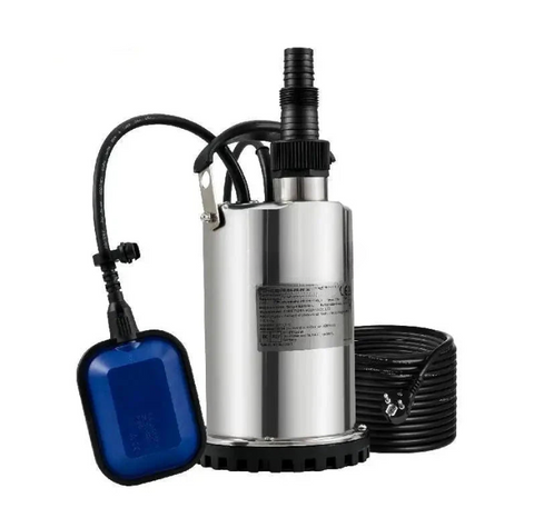 Dompelpomp - Rioolpomp - 550W - 0.75HP - 230V - 50Hz - voor het oppompen van water uit zwembaden, kelders en hot tubs - Zilver - QUORE