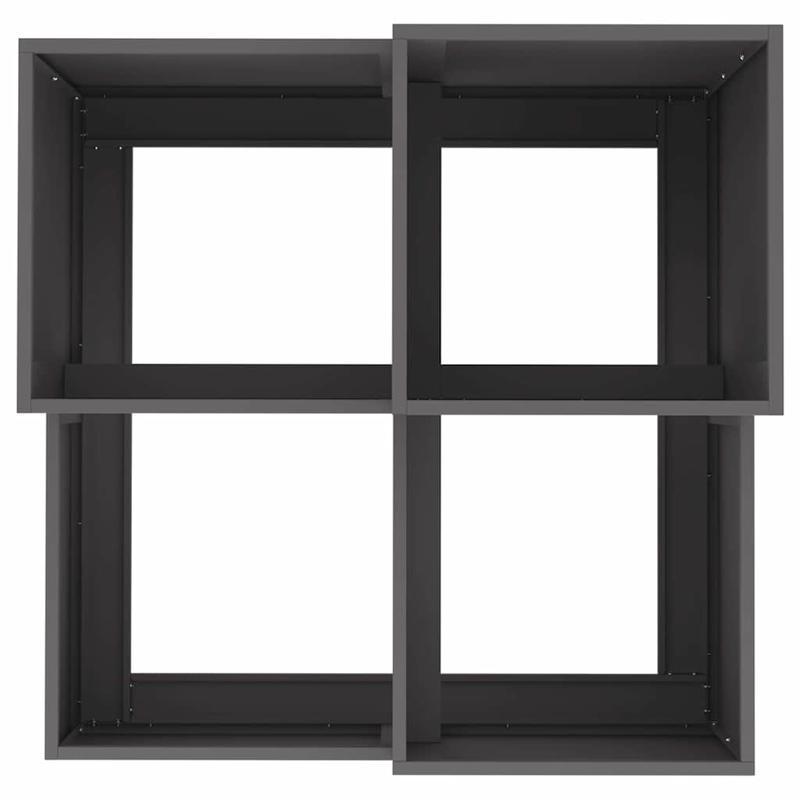 Plantenbak – Bloembak – Tuinbak – Moestuinbak – Balkonbak – Verhoogd – Robuust Zwart Staal – 80x80x60 cm