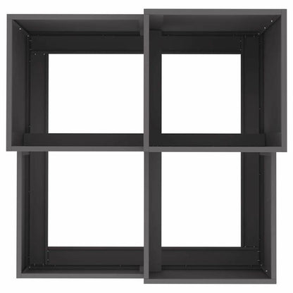 Plantenbak – Bloembak – Tuinbak – Moestuinbak – Balkonbak – Verhoogd – Robuust Zwart Staal – 80x80x60 cm
