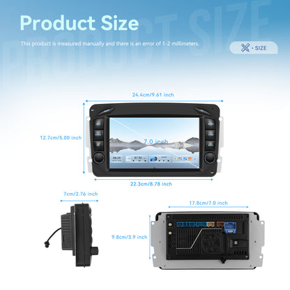 Android Autoradio – Auto Multimedia Systeem – Navigatie Radio – Bluetooth Stereo – 7 Inch Touchscreen – Android 15 OS – 8-Core Processor – 4G+64GB Geheugen