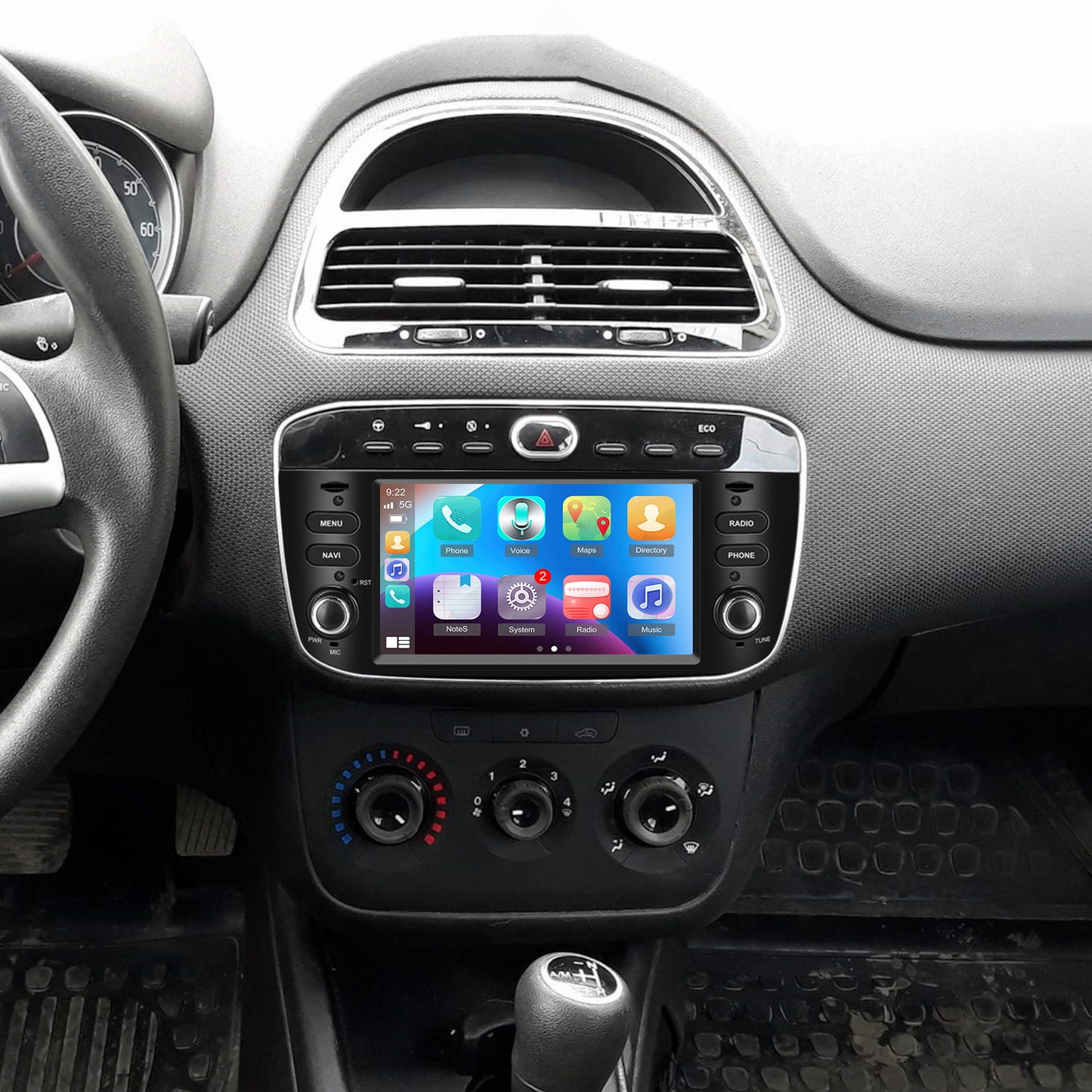 Hikity [2+64G] for Android 13 Car Stereo Radio 15.75cm HD Screen Autoradio for Fiat Punto (2010-2016)/Linea (2012-2015) Support Carplay,, WiFi, GPS, Voice Control, Backup Camera