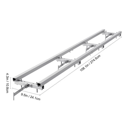 Zaaggeleider Kettingzaag – Zaagrail – Zaagslede – Kettingzaaggeleider – Zaagmal – 9 Voet Lengte – Lichtgewicht Aluminium & Ijzer
