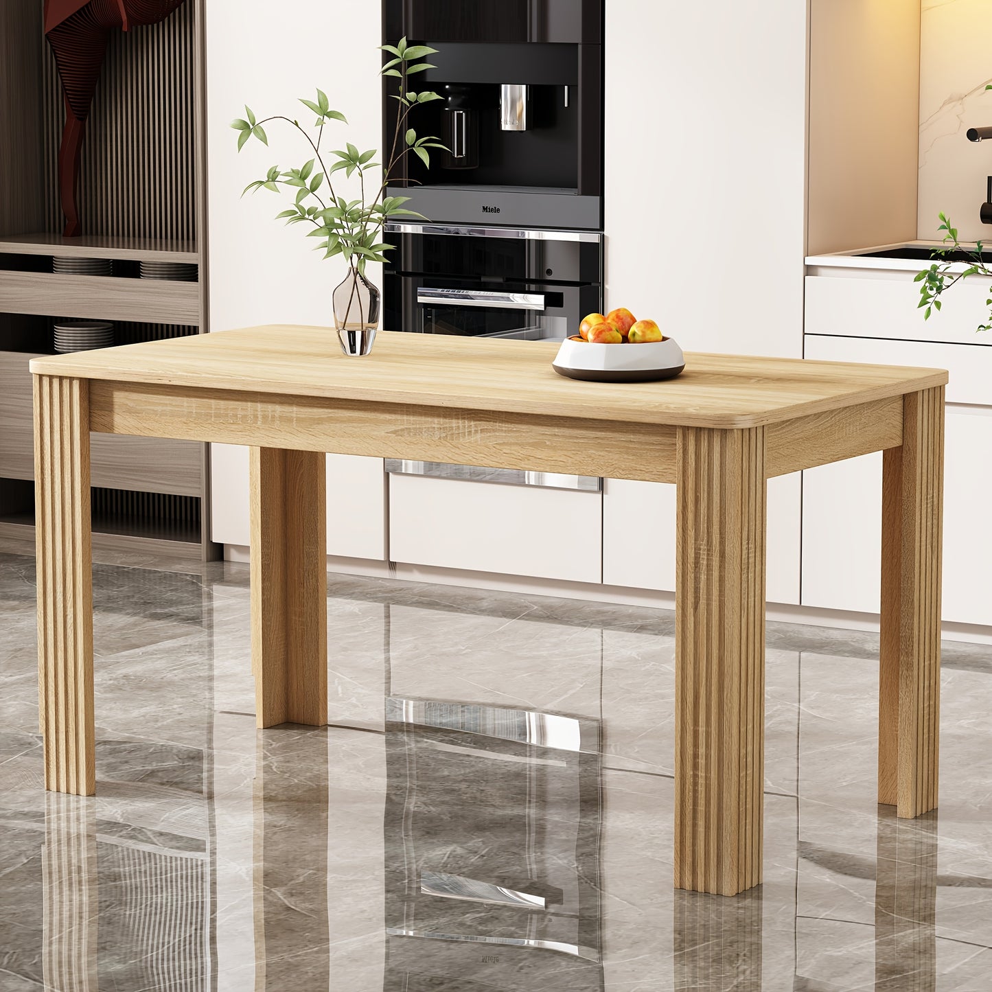 Eettafel – Tafel – Keukentafel – Eetkamertafel – Werktafel – Massief Bamboe – Rechthoekig Bruin