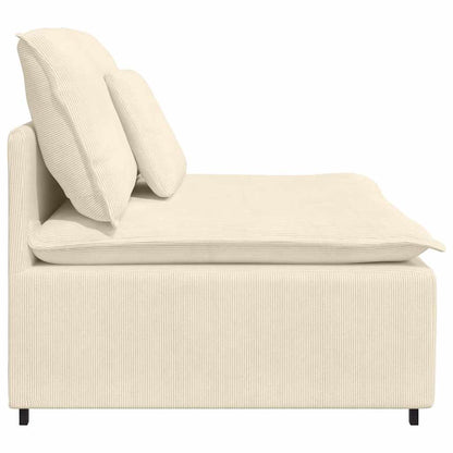 Modulaire Bank – Bankstel – Hoekbank – Zitmeubel – Sofa – Corduroy Bekleding – Stevig Metalen Frame – Creme Centre Module