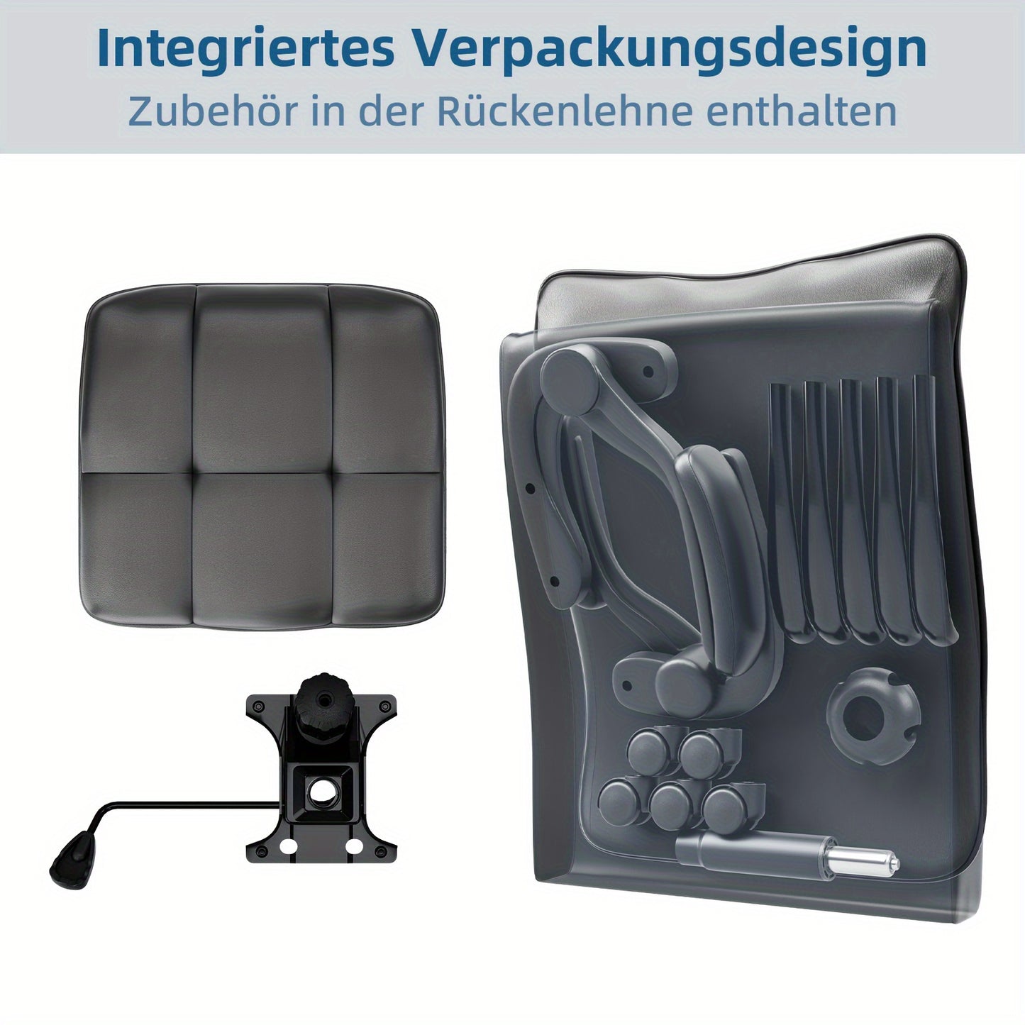 Gamingstoel – Gamestoel – Bureaustoel – Gaming Chair – Game Stoel – Ergonomisch Ontwerp – Verstelbare Hoofdsteun & Lendensteun – Zwart / Grijs – Max. Belastbaar 150 kg