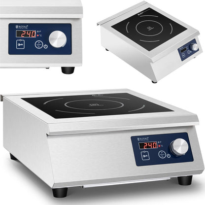 Inductiekookplaat – Inductie Kookplaat – Elektrische Kookplaat – Draagbare Kookplaat – Vrijstaande Kookplaat – 33 cm Diameter – 5000W Vermogen – Roestvrij Staal