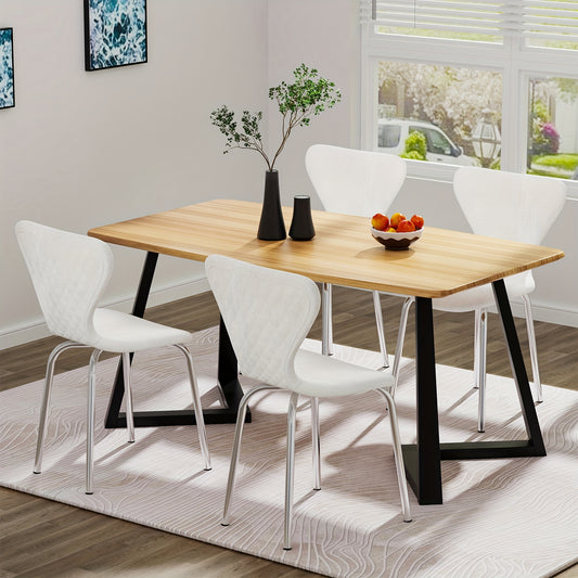 2pcs Velvet Ergonomic Chairs Set | High-Back Cushioned Office & Kitchen Chairs with Metal Legs | Multi-Purpose Comfort for Reception & Home Use