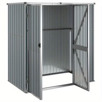 Tuinhuisje – Tuinschuur – Berging – Gereedschapsschuur – Opbergschuur – Gegalvaniseerd Staal – Afmeting 161x89x161 cm – Verplaatsbaar Grijs