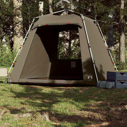Tent – Kampeertent – Pop-up Tent – Lichtgewicht Tent – Outdoor Tent – 4 Persoons – Quick-Release Systeem – Lichtgewicht & Snel Opzetbaar – Olijfgroen