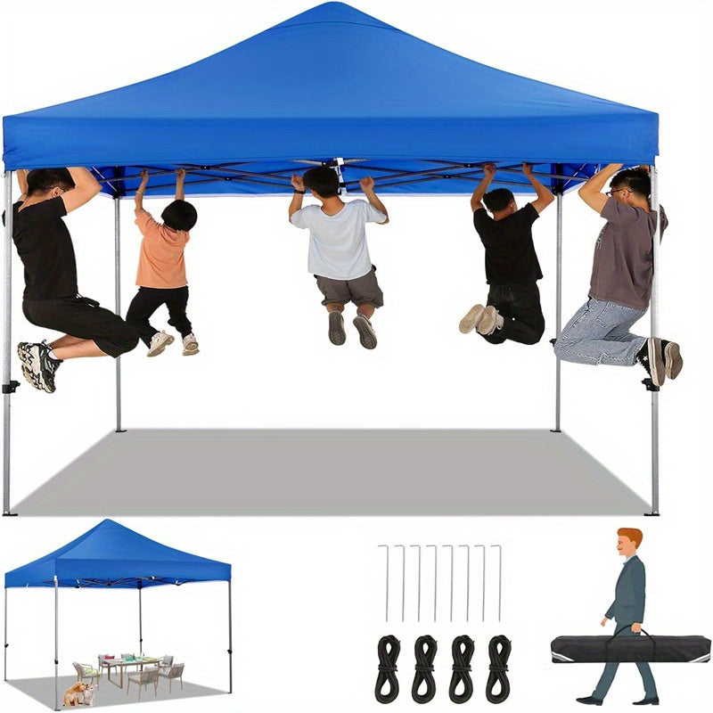 Tent – Kampeertent – Partytent – Buitentent – Rechthoekige Tent – Blauw – Geschikt Voor 6 Personen – Duurzaam Oxford Stof