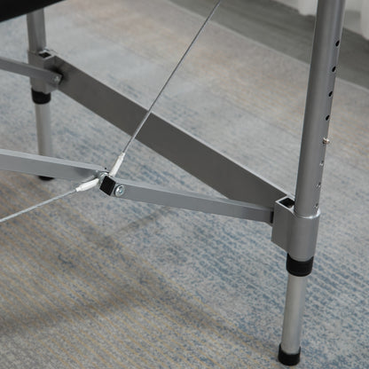 Massagetafel – Massagebed – Behandeltafel – Behandelbank – Massagebank – Extra Breed – 7-zone Verstelbaar – In Hoogte Verstelbaar – Draagvermogen 130 kg – Opvouwbaar Met Stevig Metalen Frame