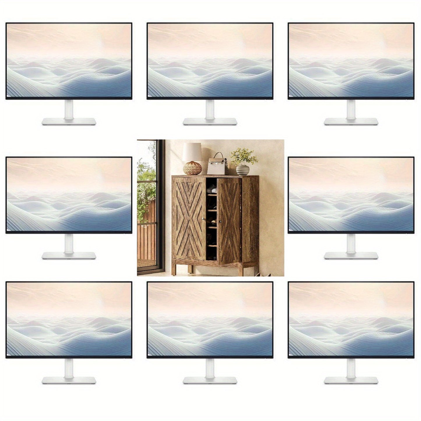 Schoenenkast – Schoenenrek – Schoenenopberger – Opbergkast – Schoenenbank – 5 Lagen – Verstelbare Planken – Industrieel Bruin Hout – Stevig Vloerstaand Design