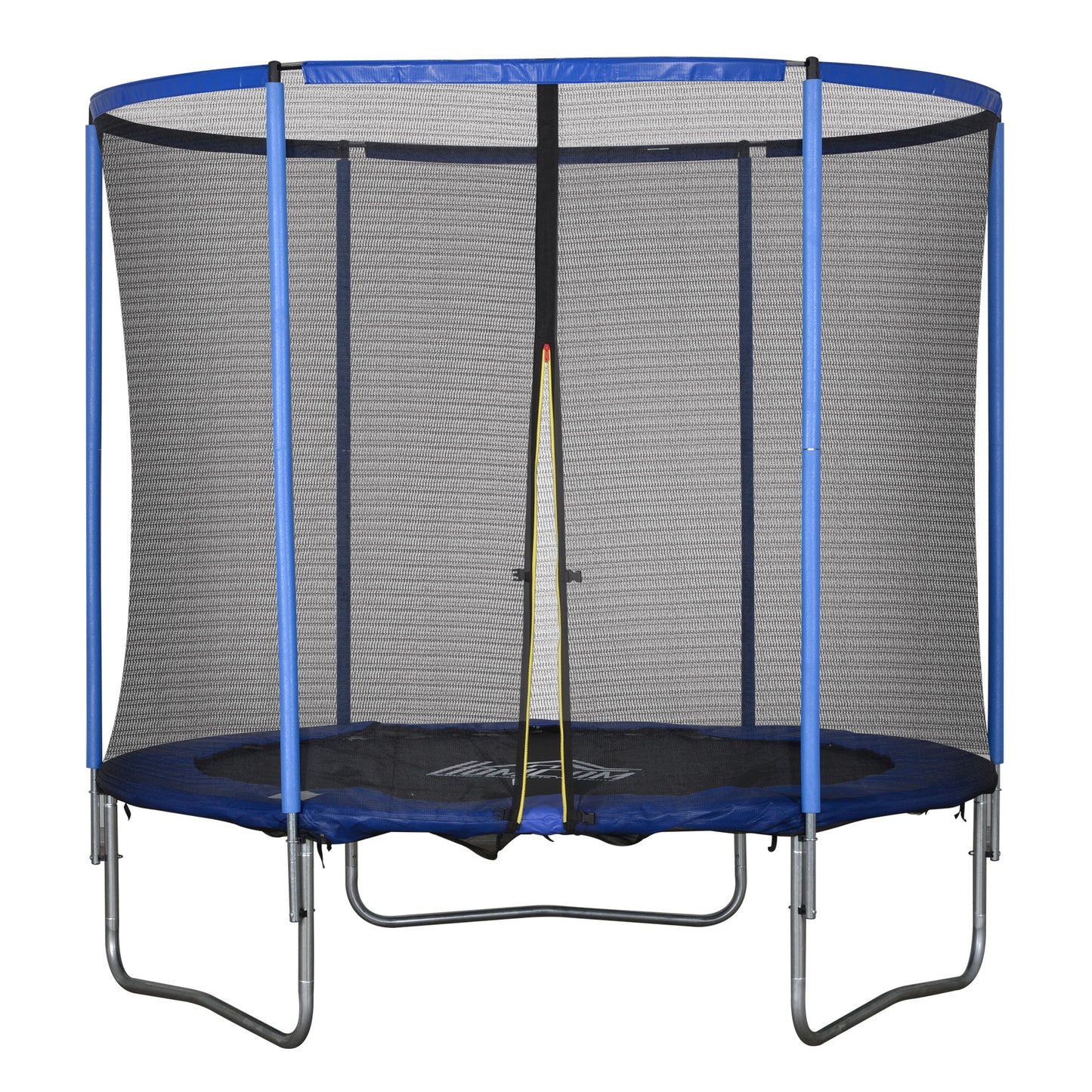 Trampoline – Springkussen – Fitness Trampoline – Tuin Trampoline – Binnen Trampoline – Veiligheidsnet Rondom – Draagvermogen 113,6 Kg – Ø244 x 240 Cm Steel Blue & Zwart