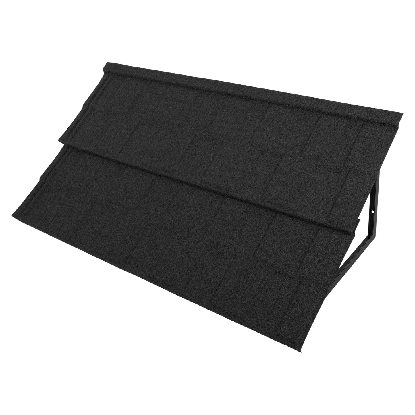 2pcs Metal Tile Shaped Awnings | Black, Window Awnings by NaMaSyo, Size 134*42CM