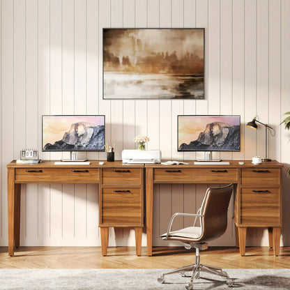 Computertafel – Bureau – Werktafel – Schrijftafel – Home Office Desk – 119,38 cm Breed – 3 Soepele Lades – Stevig Metalen Onderstel – Modern Design