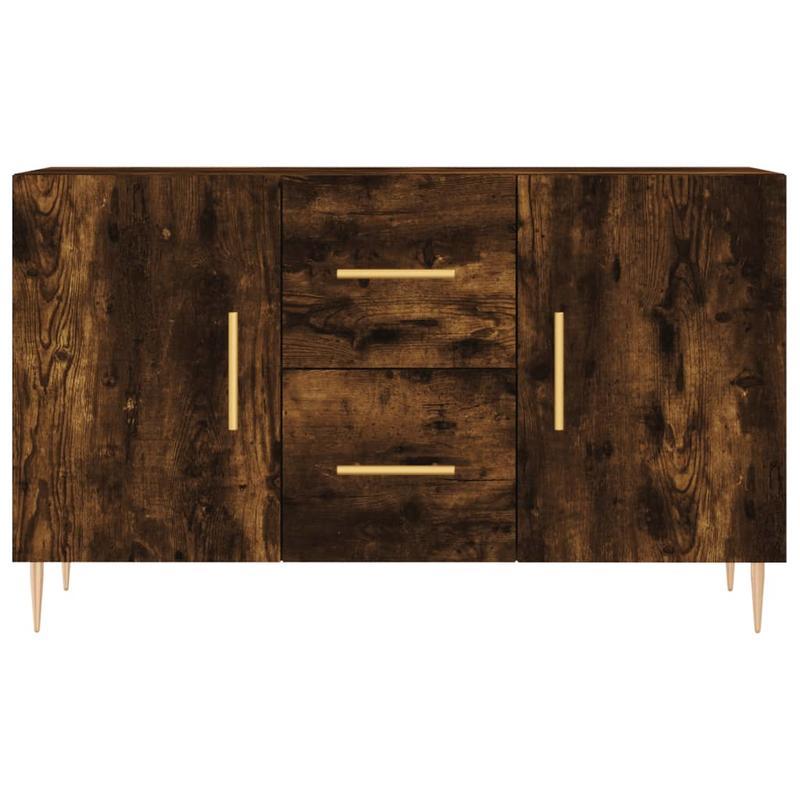 Dressoir – Opbergkast – Ladekast – Buffetkast – Wandkast – Gerookt Eikenkleurig – 100x36x60 cm – Duurzaam Bewerkte Houtafwerking