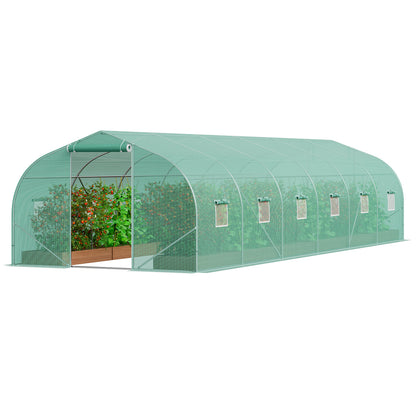 Kweektunnel – Groeikas – Tuintunnel – Plantentunnel – Tunnelkas – Verzinkt Stalen Frame – PE Folie 9 x 3 x 2 Meter – Walk-in Design