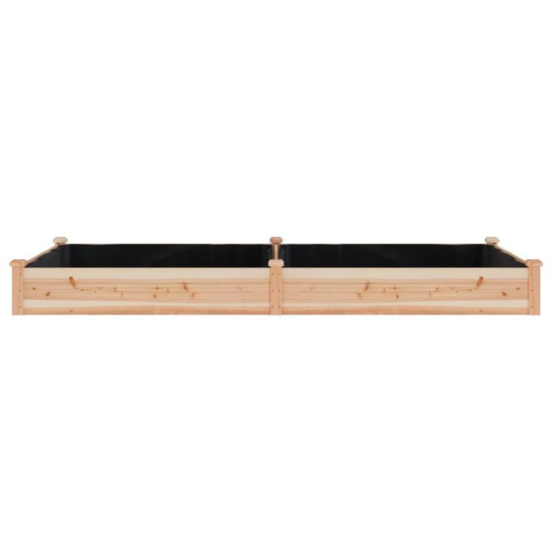 Easy to assemble Raised bed garden liner 240x120x25cm solid wood fir modern and simple backyard high-quality flower box kit