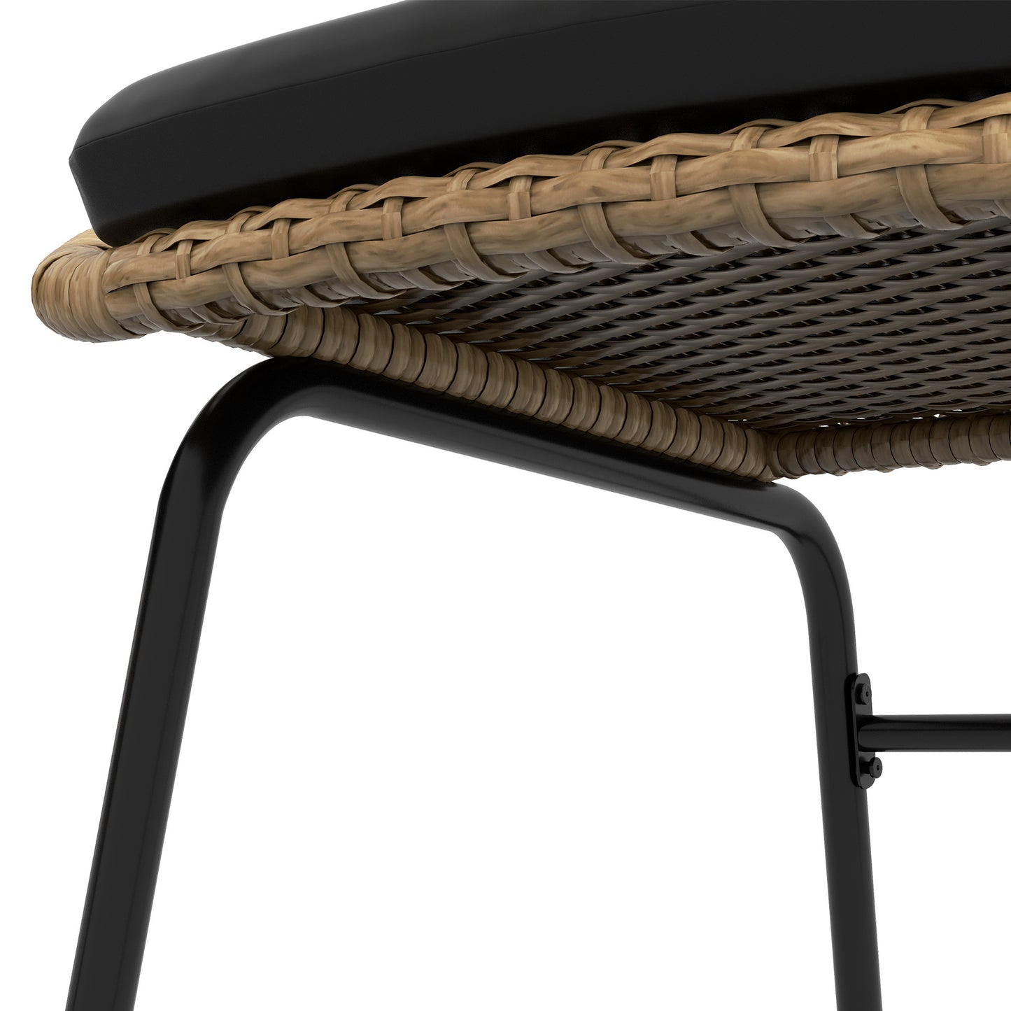 Rattan Loungeset – Tuinset – Bistroset – Balkonmeubilair – Buitenmeubilair – Geel – 2 Comfortabele Stoelen – Onderhoudsvriendelijk PE Rattan
