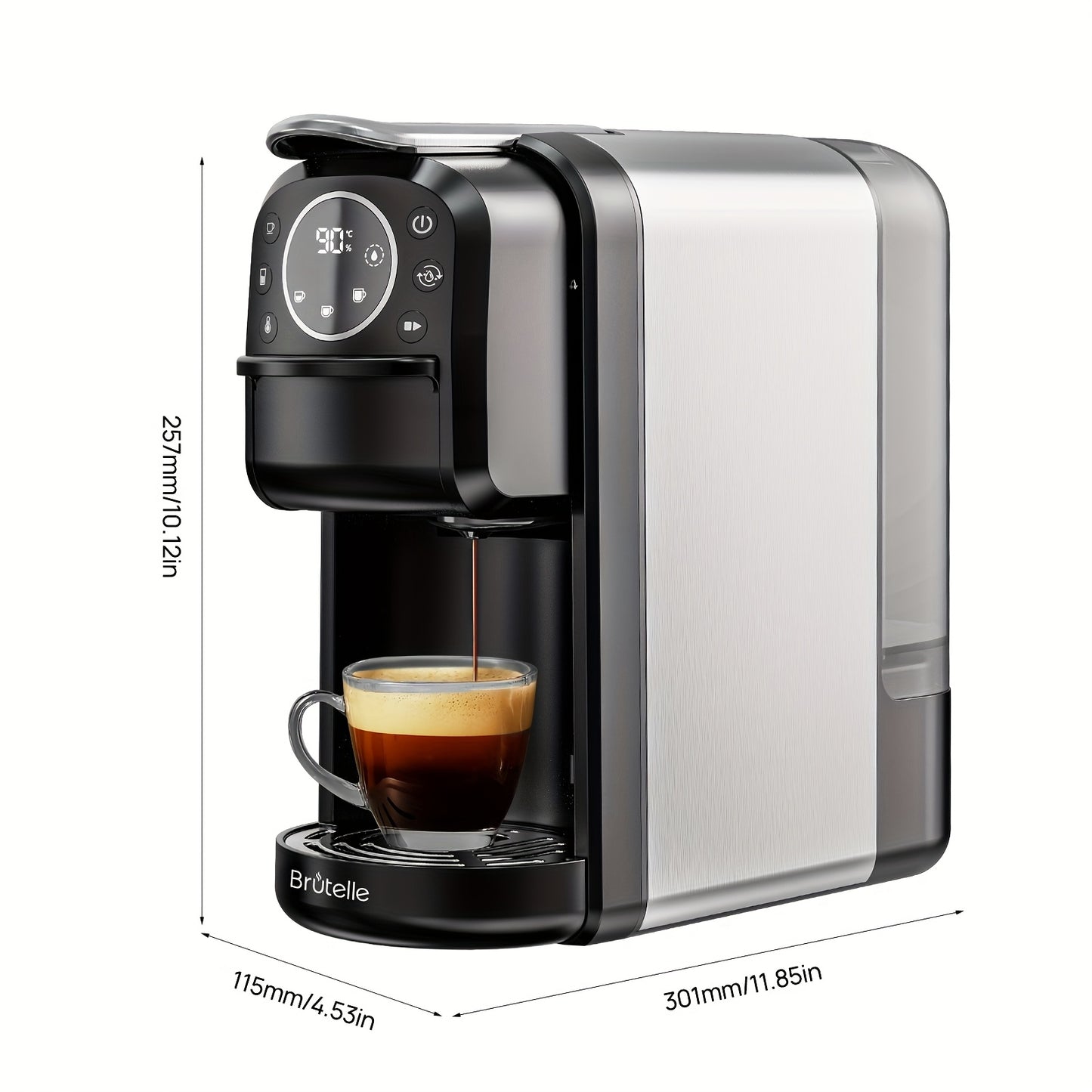 Koffiemachine – Espressoapparaat – Capsulemachine – Nespresso Koffiezetter – Espresso Maker – 1400W Snel Verwarmen – 20 Bar Hoge Druk – Zwart – 700ml Afneembare Watertank