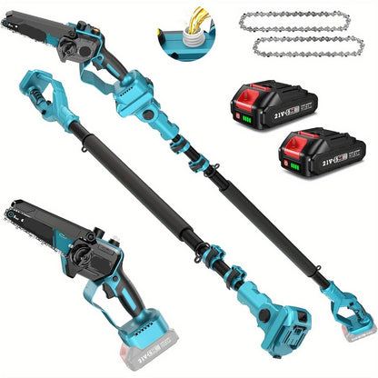 Kettingzaag – Mini Kettingzaag – Snoeizaag – Takkenzaag – Handzaag – 15,24 cm Zaagblad – 2x 4000mAh Batterijen – Telescopische Steel 4,5 m