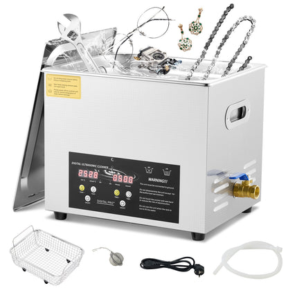 Ultrasone reiniger – Ultrasoon apparaat – Sieraden reiniger – Brillen reiniger – Horloge reiniger – 10 liter capaciteit – Verwarmingsfunctie tot 80°C