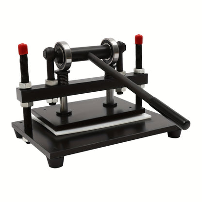 Leren Snijmachine – Handmatige Stansmachine – Embossing Machine – Press Cutter – Faux Leather Cutter – Zwart – Verstelbare Druk – Stabiele Constructie