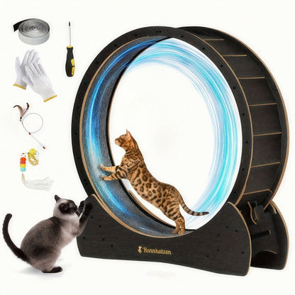 cattrainingsrad – katten loopwiel – looprad kat – kattenwiel – cat wheel – XL formaat – Natuurlijk Hout – Veilig & Comfortabel
