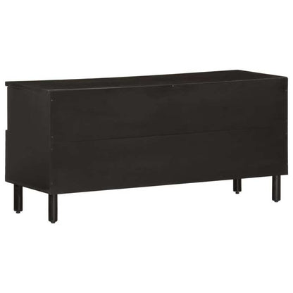 TV Cabinet 100X33X46 Cm Solid Mango Wood Black