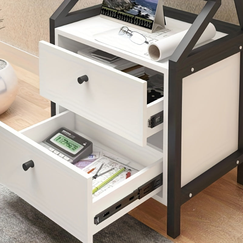Makeupspiegelkast – Sieradenkast – Make-upkast – Kaptafel – Spiegelkast – 360° Draaibaar – Wit Hout – 2 Lade Opbergruimte