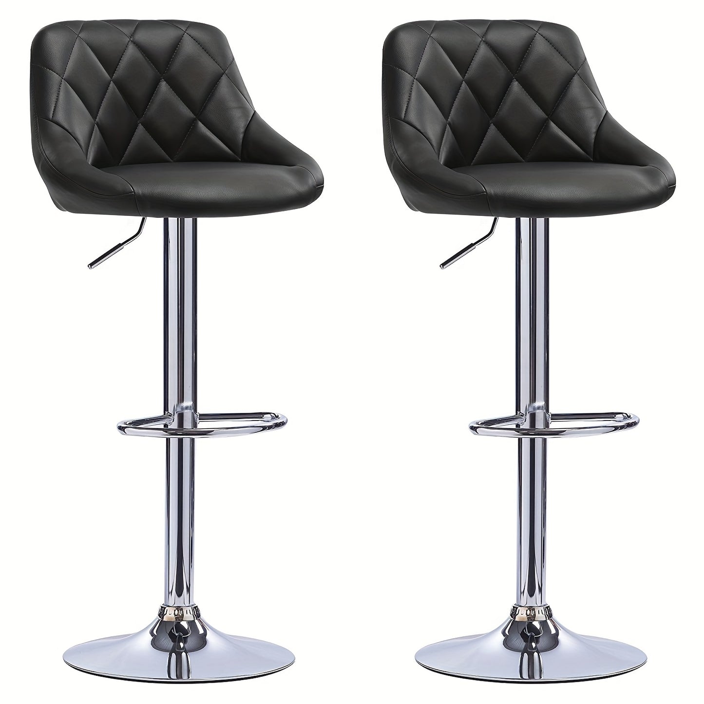 Set Industriële Barkrukken – Barkrukken – Barstoelen – Hoogkrukken – Eetkamerstoelen – Zwart Metaal – Donker Hout – Matte Afwerking – Rugleuning – Max 150 kg Draagkracht