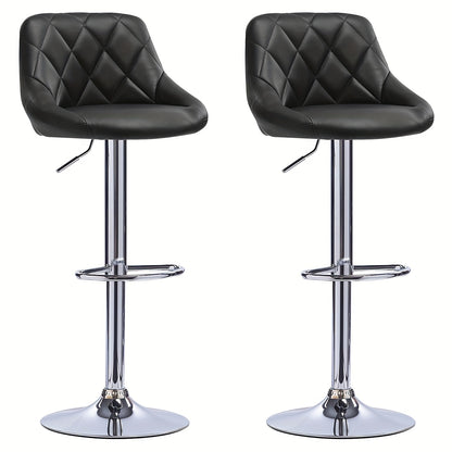 Set Industriële Barkrukken – Barkrukken – Barstoelen – Hoogkrukken – Eetkamerstoelen – Zwart Metaal – Donker Hout – Matte Afwerking – Rugleuning – Max 150 kg Draagkracht