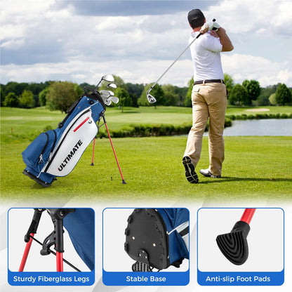Complete Heren Golfset – Golfclubs Set – Golftas – Golf Driver – Golf Putter – Lichtgewicht 5,8 kg – 460cc Aluminium Driver – Inclusief Regenhoes – Rechts Handig – 11-Delig
