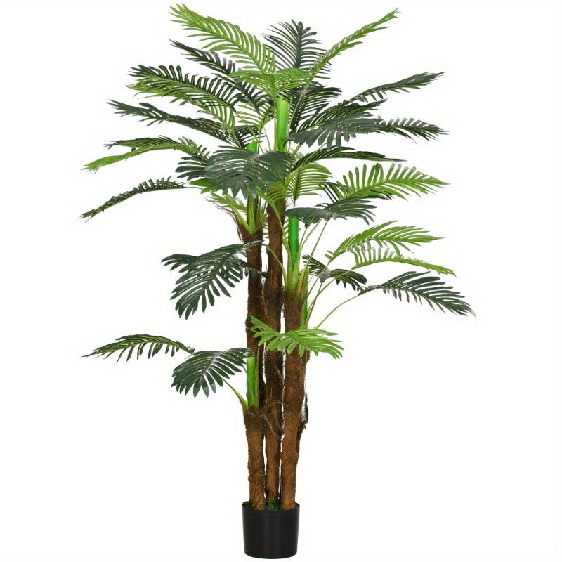Kunstpalmboom Extra Groot – Nep Palmboom – Kunstplant Palm – Kunstboom – Kunstplant Palmboom – 160 cm Hoog – Stevige Metalen Pot