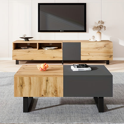 Ronde Uitschuifbare Eettafel – Ronde Tafel – Uitklapbare Tafel – Schuiftafel – Eetkamertafel – Marmerlook – Zwart Metalen X-onderstel – Diameter 100-140 cm – Hoogte 75,5 cm