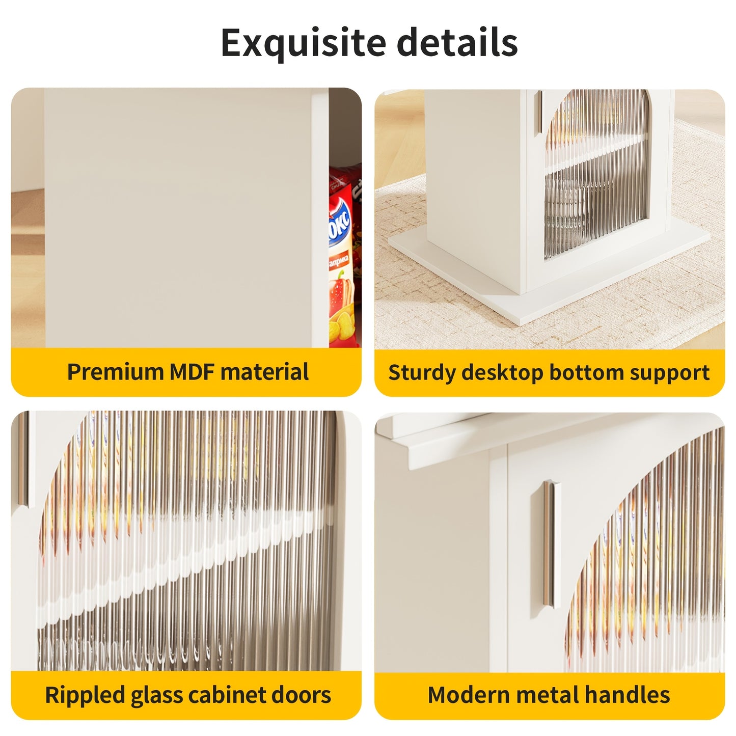 Uittrekbare Eettafel – Uitklaptafel – Klaptafel – Keukentafel – Tafel Met Opbergruimte – Wit – 140x80 cm – Drie Opslagniveaus