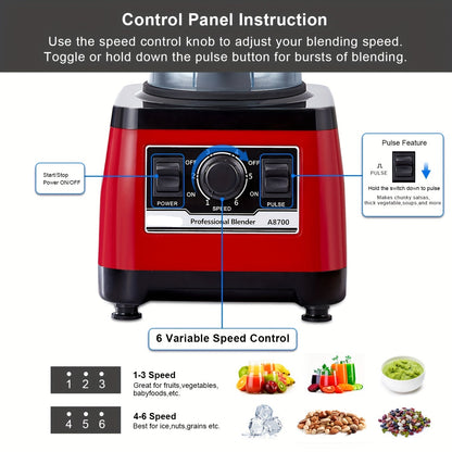 Blender – Smoothiemaker – Sapjesmaker – Keukenmixer – Mixer – 2200W Motor – Duurzaam Design