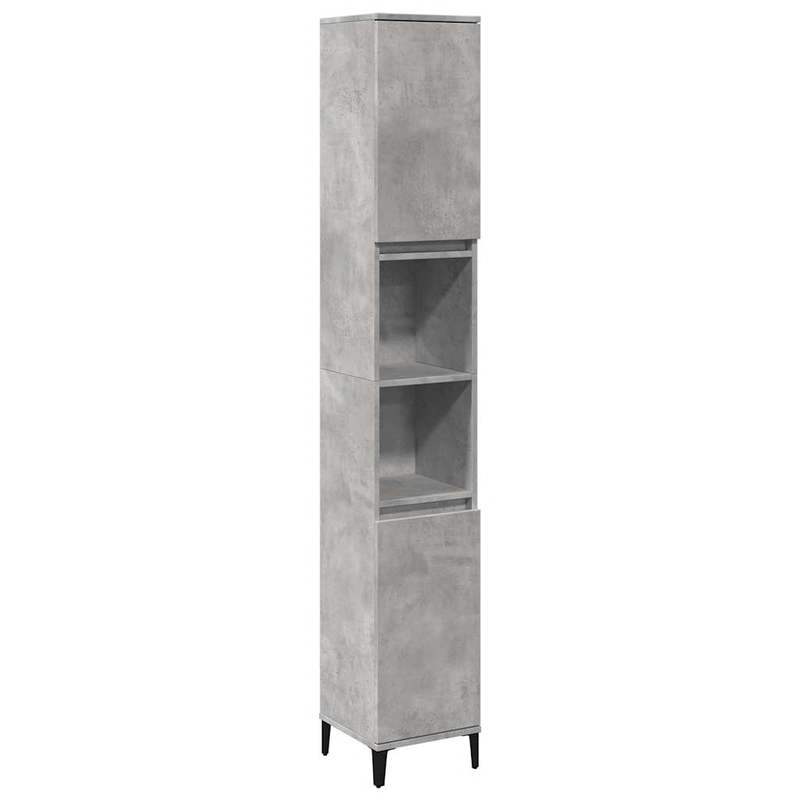 Hoekboekenkast – Hoekkast – Boekenrek – Opbergkast – Boekplank – Zwart Hout – 4 Lagen – 85x85x140 cm