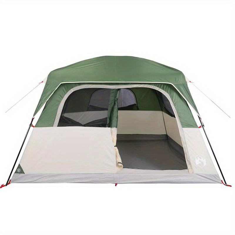 6-Persoons Familietent – Kampeertent – Tent Voor Buiten – Gezinstent – Ovale Tent – Groen – Duurzaam Polyester – Lichtgewicht Glasvezel Frame