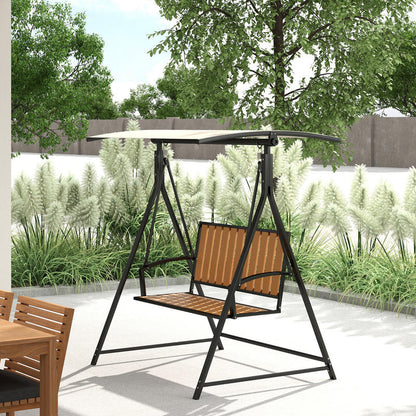 Hollywood schommel – tuinschommel – buitenbank – schommelstoel – tuinbankje – Stevig Stalen Frame – Verstelbare Zonnekap