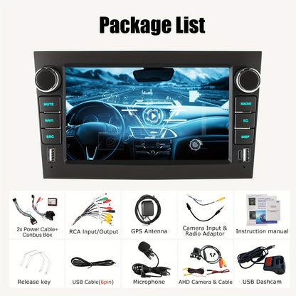 Draadloze Car Stereo – Autoradio – Multimedia Unit – Navigatiesysteem – Android Headunit – Android 14 – 7 Inch IPS Touchscreen – Camera & Microfoon & USB Dashcam