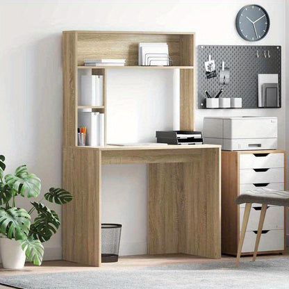 Hoekbureau – Bureau – Werkplek – Computertafel – Schrijftafel – L-vormig – Sonoma Eikenhout – Compact 91x50 cm – Met Opberglade