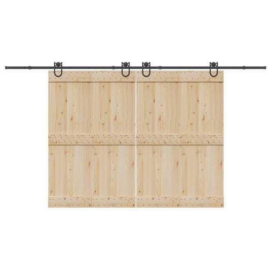 Schuifdeur – Schuifdeursysteem – Binnendeur – Loftdeur – Industrieël Deursysteem – Zwart Staal – 400 cm Breed – Stevig & Eenvoudig Te Installeren