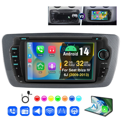 Autoradio – Multimedia Speler – Car Stereo – Android Radio – Auto Radio – 7 Inch HD Touchscreen – Android 14 Met Wireless CarPlay & CANBUS