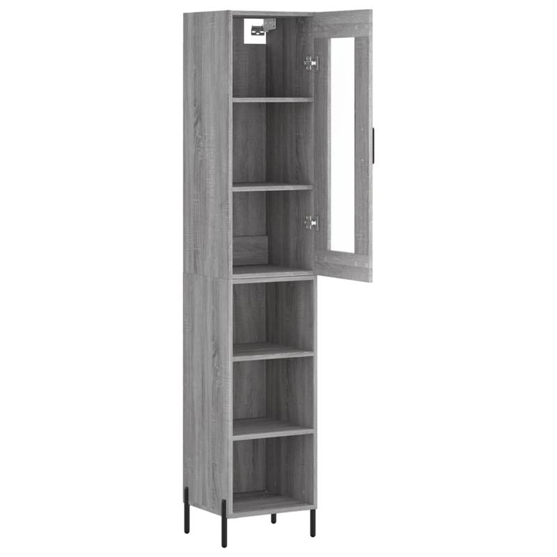 Grijs Sonoma Dressoir – Bergkast – Kast – Opbergmeubel – Dressoirkast – Ruime Opbergruimte – Duurzaam Meerlaagshout