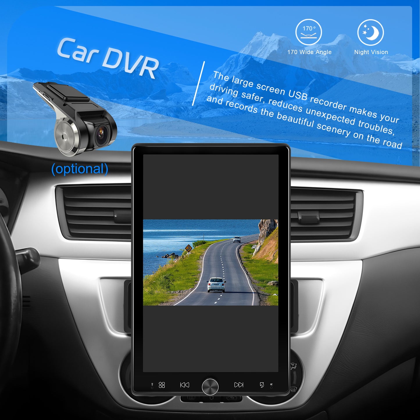 Autoruistation – Car Stereo – Multimedia Systeem – Android Radio – Navigatie Unit – 10,4 Inch Touchscreen – Draadloos CarPlay & Android Auto – Flexibel Rotatiescherm – Stuurbediening – Mirror Link – FM/RDS Radio – Inclusief Microfoon