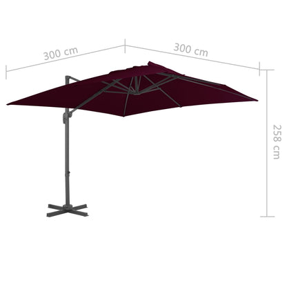 Zwevende Parasol – Hangende Parasol – Zweefparasol – Balkon Parasol – Aluminium Frame – 360 Graden Draaibaar – UV-Bescherming